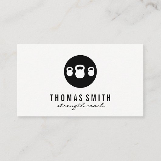 Kettle Bell Personal Trainer Visitekaartje (Voorkant)