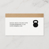 Kettle Bell Personal Trainer Visitekaartje (Achterkant)