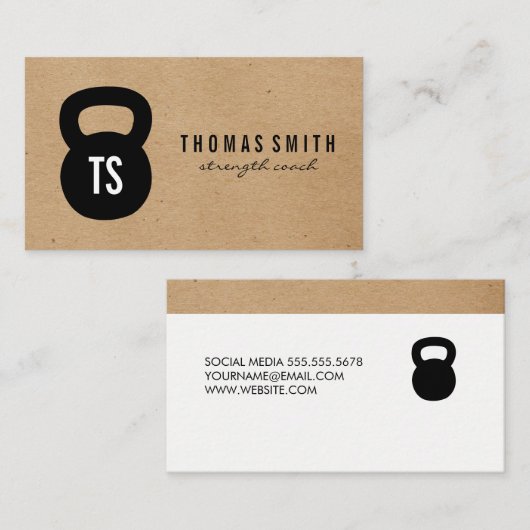 Kettle Bell Personal Trainer Visitekaartje (Voorkant / Achterkant)