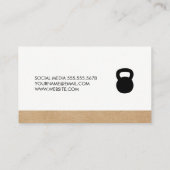 Kettle Bell Personal Trainer Visitekaartje (Achterkant)