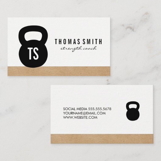 Kettle Bell Personal Trainer Visitekaartje (Voorkant / Achterkant)
