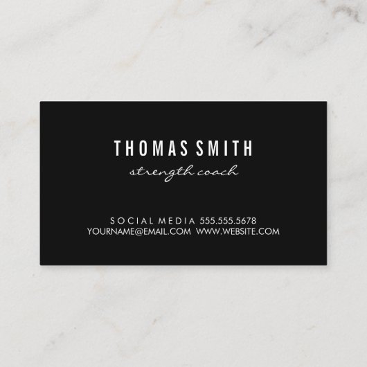 Kettle Bell Personal Trainer Visitekaartje (Achterkant)