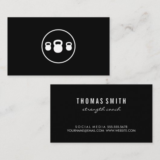 Kettle Bell Personal Trainer Visitekaartje (Voorkant / Achterkant)
