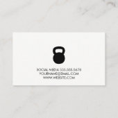 Kettle Bell Personal Trainer Visitekaartje (Achterkant)