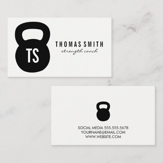 Kettle Bell Personal Trainer Visitekaartje (Voorkant / Achterkant)