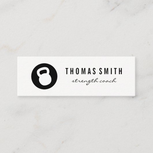Kettle Bell Persoonlijke Trainer Mini Visitekaartje (Voorkant)