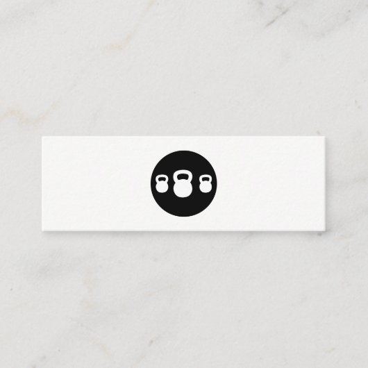 Kettle Bell Persoonlijke Trainer Mini Visitekaartje (Voorkant)