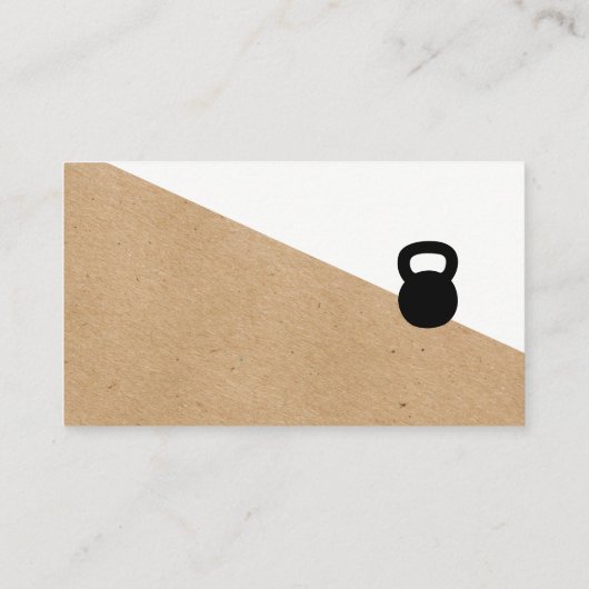 Kettle Bell Persoonlijke Trainer | Monogram Visitekaartje (Achterkant)