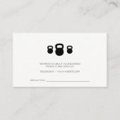 Kettle Bell Rack | Persoonlijke trainer Afsprakenkaartje (Achterkant)