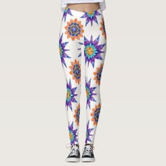Kettle Bells Bloemrijke Mandala's Naadloos Patroon Leggings
