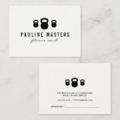 Kettle Bells Fitness Coach Appointment Afsprakenkaartje (Voorkant / Achterkant)