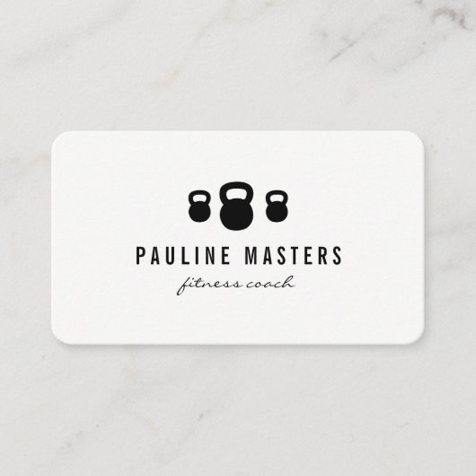 Kettle Bells Fitness Coach Loyalty-Kaarten Klantenkaartje (Voorkant)