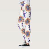Kettle Bells Floral Mandalas Seamless Pattern Leggings (Links)