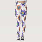 Kettle Bells Floral Mandalas Seamless Pattern Leggings (Voorkant)