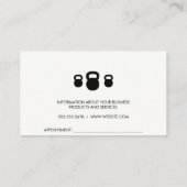 Kettle Bells Icons | Fitnesscoach Afsprakenkaartje (Achterkant)