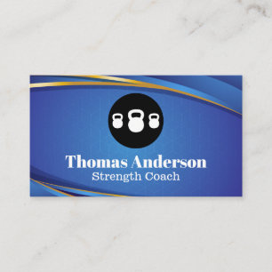 Kettle Bells Logo gezondheidsfitness Visitekaartje