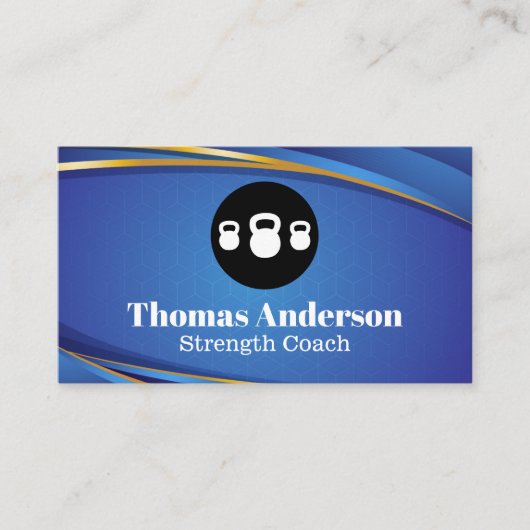 Kettle Bells Logo | gezondheidsfitness Visitekaartje (Voorkant)