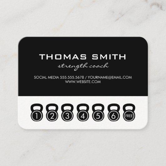 Kettle Bells / Ponskaart Sessies (zwart / wit) Klantenkaartje (Voorkant)