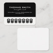 Kettle Bells / Ponskaart Sessies (zwart / wit) Klantenkaartje (Voorkant / Achterkant)