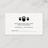 Kettle Bells Sprinter Fitness Coach Afspraak Afsprakenkaartje (Achterkant)