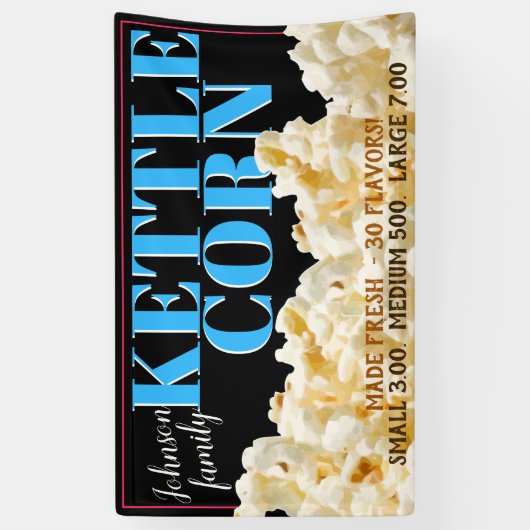 Kettle Corn Popcorn Promo Adverteren Banner (Verticaal)