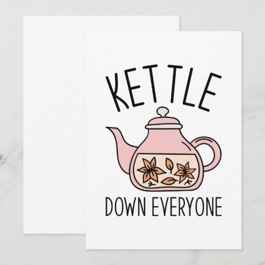 Kettle Down Iedereen Bedankkaart (Voorkant / Achterkant)