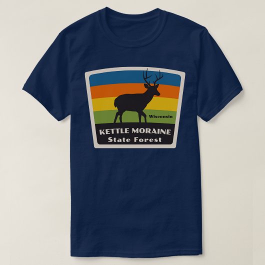 Kettle Moraine State Forest Wisconsin Roaming Hert T-shirt (Design voorkant)