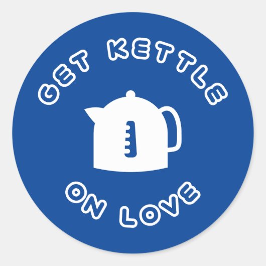 Kettle on Love Ronde Sticker (Voorkant)