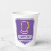 Kettle-pictogram Papieren Bekers (Voorkant)