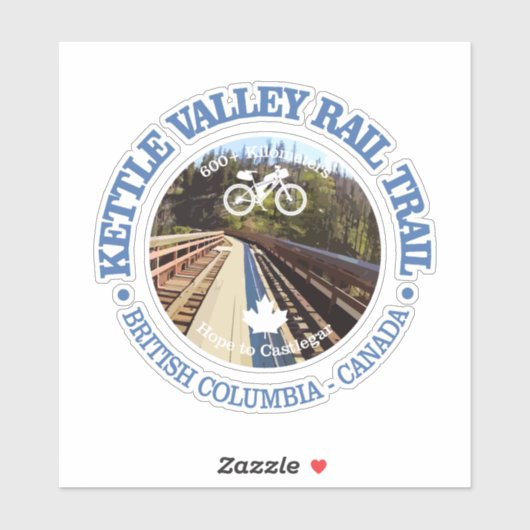 Kettle Valley Rail Trail (fietsen c) Sticker (Vel)