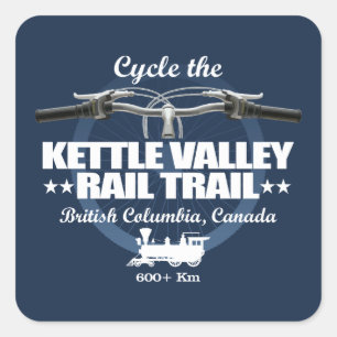 Kettle Valley Rail Trail (H2) Vierkante Sticker