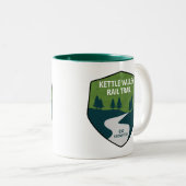 Kettle Valley Rail Trail Verenigd Koninkrijk Tweekleurige Koffiemok (Voorkant rechts)