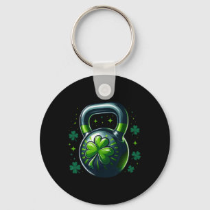 Kettlebel Shamrock St Patricks Day Gym Workout Fi Sleutelhanger