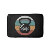  kettlebell aangepast monogram initiaal badmat (Voorkant)