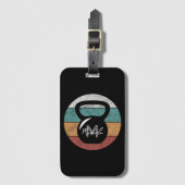  kettlebell aangepast monogram initiaal bagagelabel (Voorkant (verticaal))