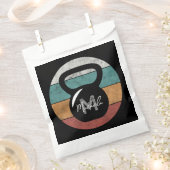 kettlebell aangepast monogram initiaal bedankzakje (Geknipt)