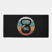  kettlebell aangepast monogram initiaal bureaumat (Voorkant)