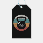 kettlebell aangepast monogram initiaal cadeaulabel (Achterkant)