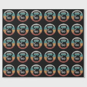kettlebell aangepast monogram initiaal cadeaupapier (Vlak)
