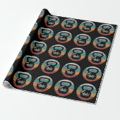 kettlebell aangepast monogram initiaal cadeaupapier (Uitgerold)