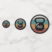 kettlebell aangepast monogram initiaal confetti (Voorkanten)