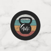 kettlebell aangepast monogram initiaal confetti (Kleine voorkant)