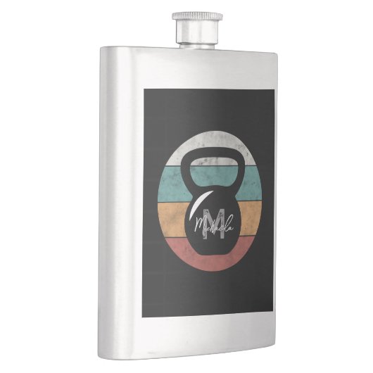  kettlebell aangepast monogram initiaal flacon (Rechts)