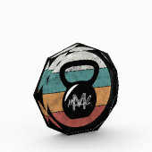  kettlebell aangepast monogram initiaal fotoblokken (Links)