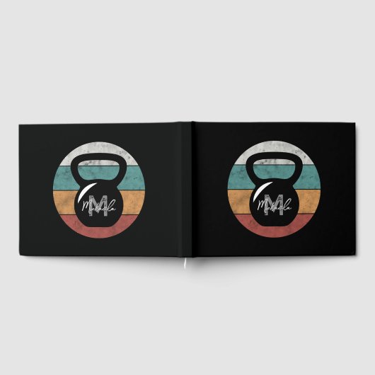 kettlebell aangepast monogram initiaal gastenboek (Volledig)