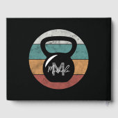  kettlebell aangepast monogram initiaal gastenboek (Achterkant)