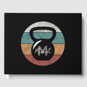 kettlebell aangepast monogram initiaal gastenboek (Voorkant)