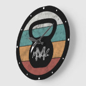  kettlebell aangepast monogram initiaal grote klok (Hoek)