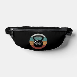 kettlebell aangepast monogram initiaal heuptasje