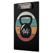 kettlebell aangepast monogram initiaal klembord (Links)